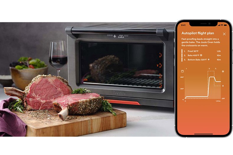 Display of Joule Oven and phone app image