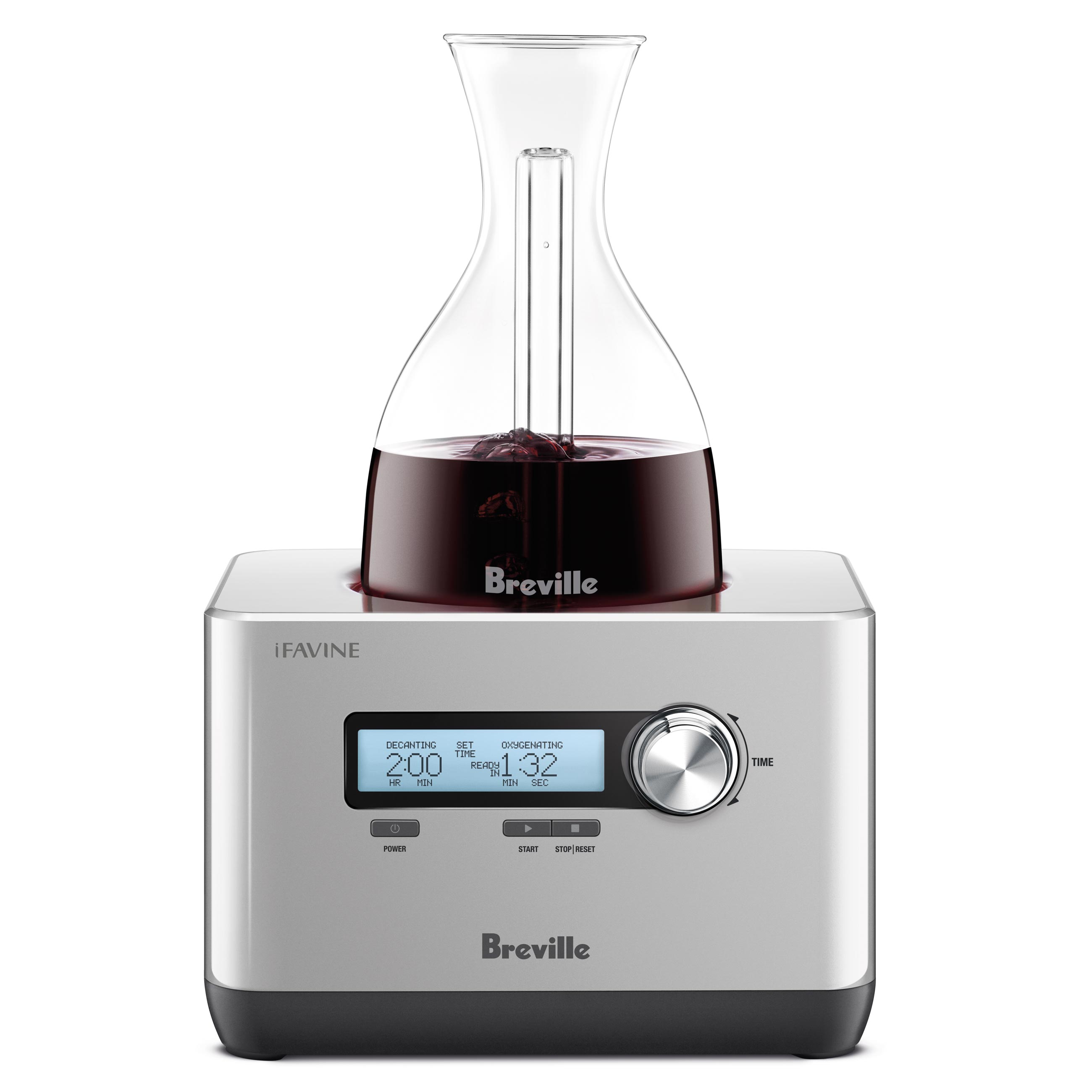 Wine bubbling and being aerated.