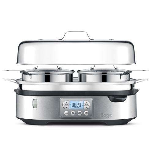 the Steam Zone™ Sage Cooker in Brushed Stainless Steel steam zone construction