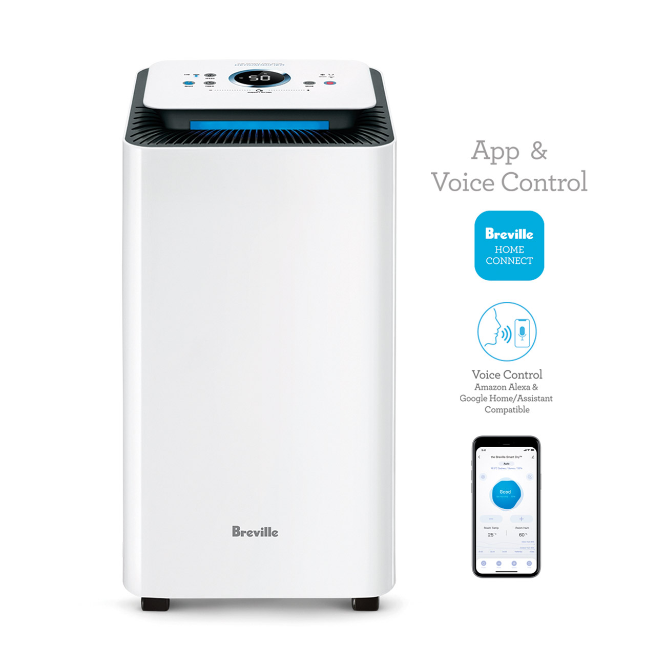 the Smart Dry™ Connect Dehumidifier • Breville