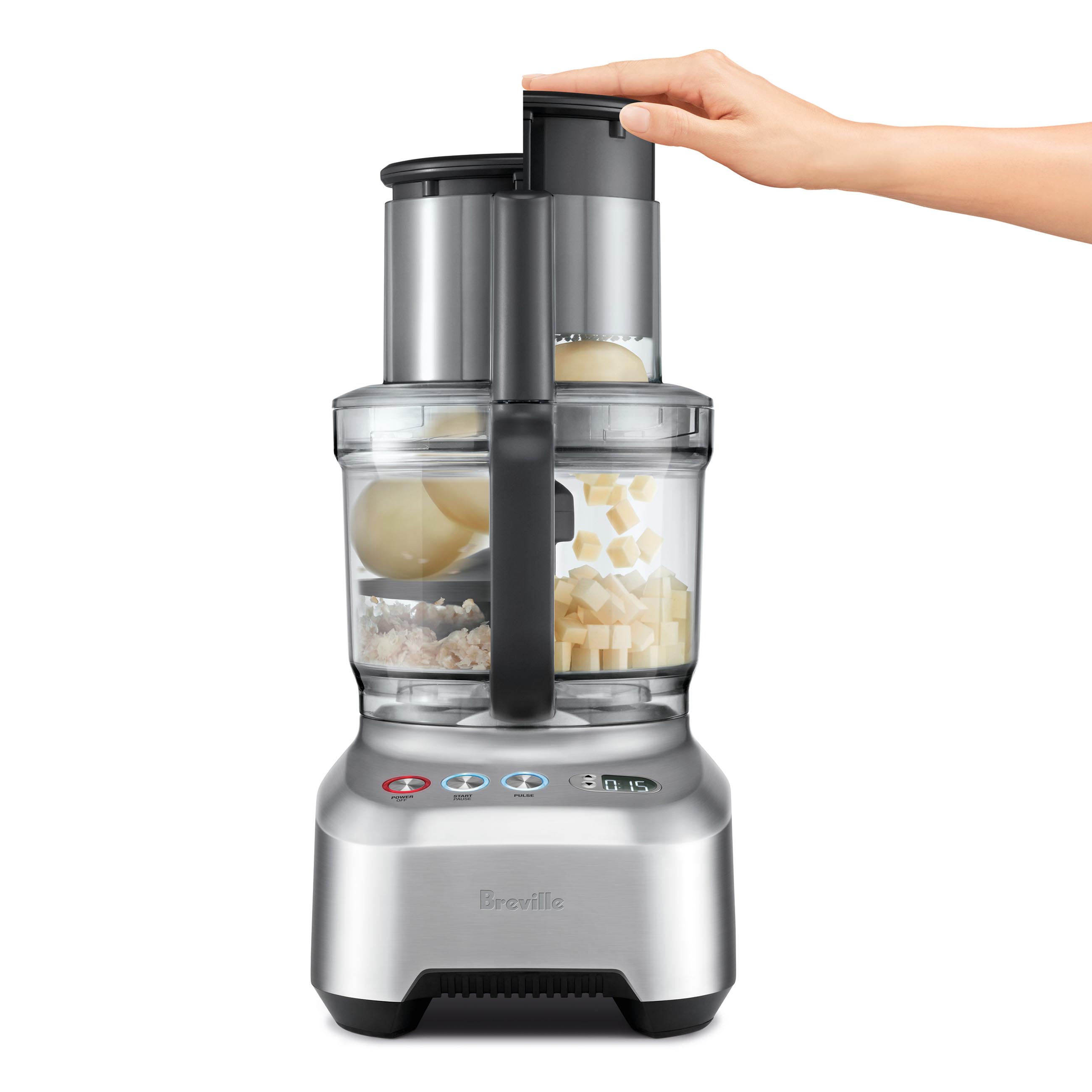  the Kitchen Wizz™ 15 Pro Food Processors in Brushed Aluminium heavy duty induction motor