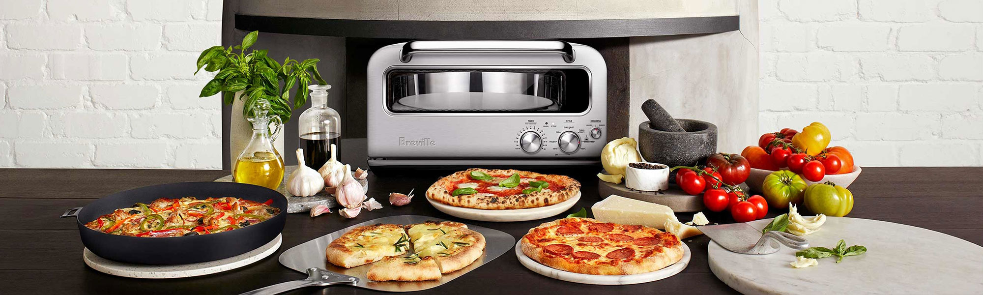 the Smart Oven Pizzaiolo Pizza maker in Brushed Stainless Steel