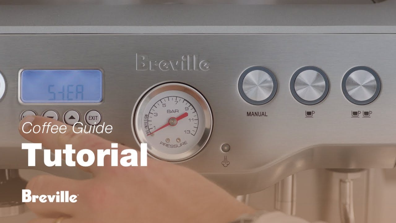 Breville coffee guide tutorial - How to adjust the steam temperature