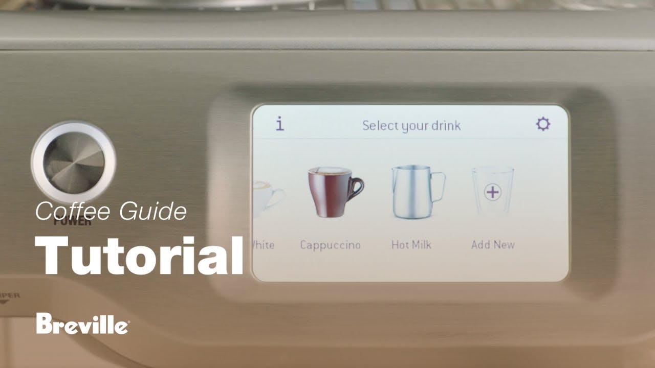Breville coffee guide tutorial - How to customise and save a drink selection