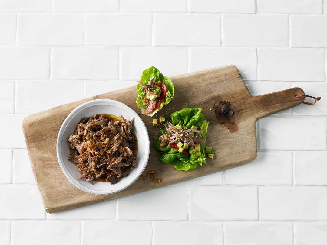 Slow Cooked Lamb Lettuce Cups