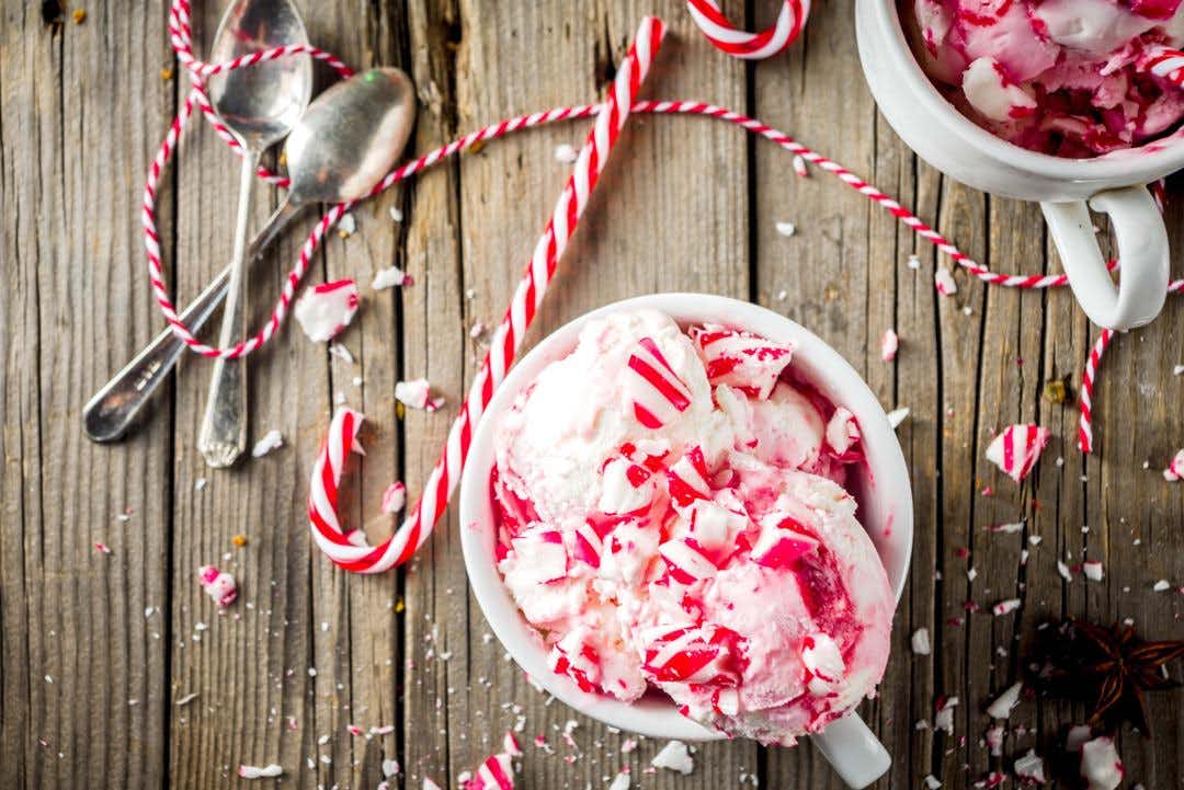 Peppermint Candy Cane Ice Cream